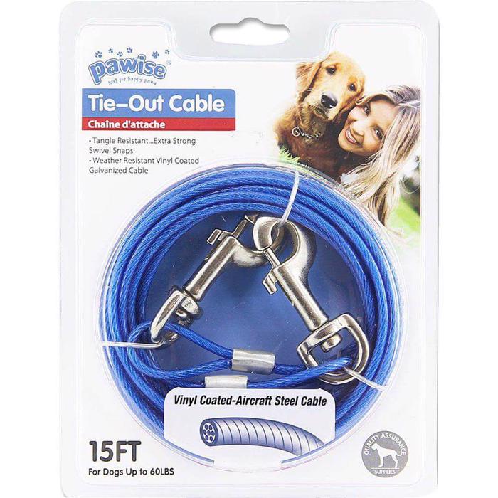 Pawise Tie-Out Cable Smart Stål Line Til Hunden 4,5 meter